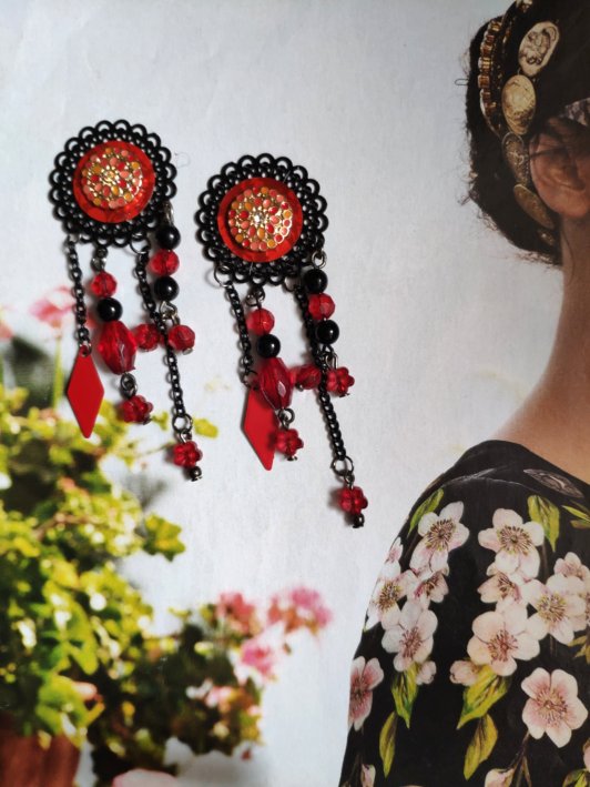 Boucles d'oreilles  pour oreilles percées ou non (clips ou crochets)