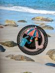Petite broche hyper originale, "notre bretagne"réalisée avec dosette de café et divers éléments de récupération