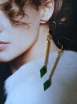 Boucles d'oreilles réalisées éléments de récupération, pour oreilles percées