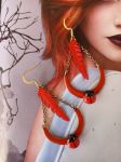 Boucles d'oreilles r&eacute;alis&eacute;es avec &eacute;l&eacute;ments de r&eacute;cup&eacute;ration, pour oreilles perc&eacute;es